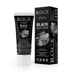 ROCS Black Edition Kömürle Beyazlatıcı Siyah Diş Macunu