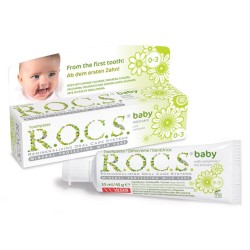 ROCS Baby 0-3 Yaş Floridsiz Papatya Özlü Diş Macunu