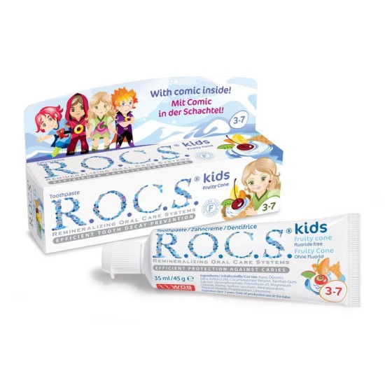 ROCS Kids 3-7 Yaş Floridsiz Diş Macunu - GÜL - AHUDUDU/ÇİLEK - KARIŞIK MEYVE - SAKIZ Aromalı ROCS Kids 3-7 Yaş Floridsiz Diş Macunu - GÜL - AHUDUDU/ÇİLEK - KARIŞIK MEYVE - SAKIZ Aromalı