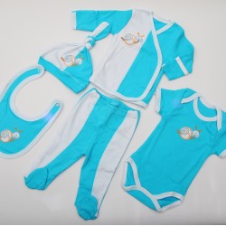 Niko Baby Yenidoğan Erkek Bebek 5'li Hastane Çıkış Seti Niko Baby Yenidoğan Erkek Bebek 5'li Hastane Çıkış Seti