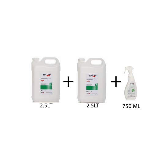 Zhermack Zeta3 Soft Yüzey Dezenfektan Sıvısı 2X2.5LT +750ML Sprey Zhermack Zeta3 Soft Yüzey Dezenfektan Sıvısı 2X2.5LT +750ML Sprey